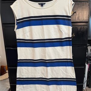 Striped Blue and White Dress